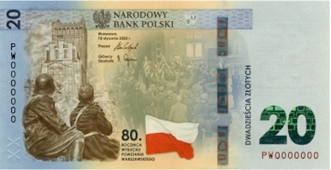 20 zł 2024 Powstanie Warszawskie